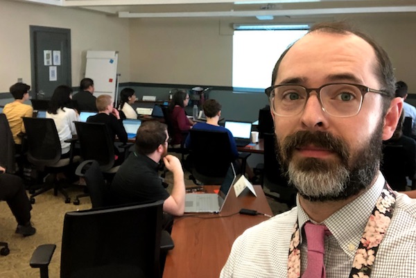 Jesse teaching a Library Carpentry workshop at the Library of Congress for a group of librarians from across the federal government.